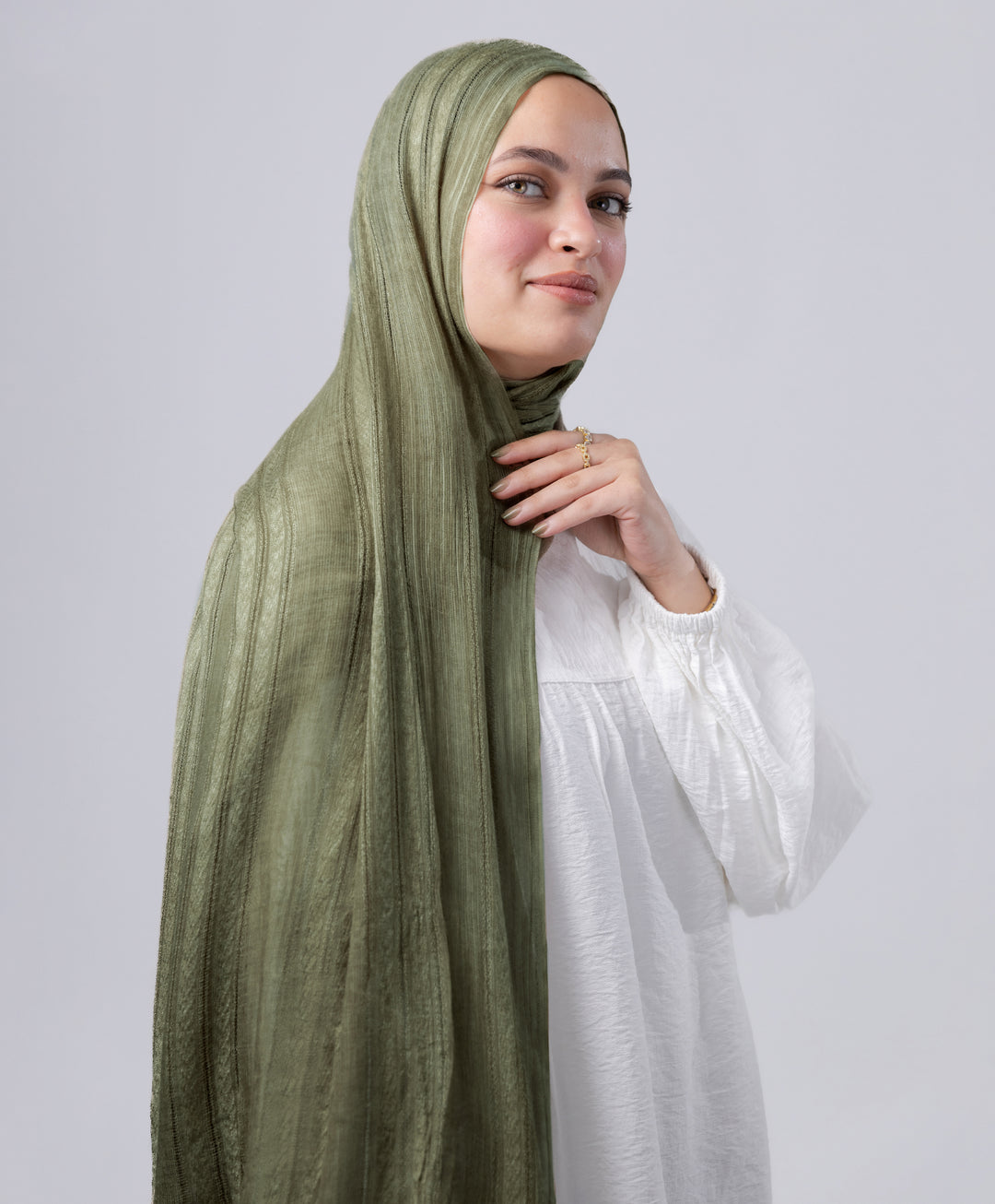 Striped Marble Linen Scarf