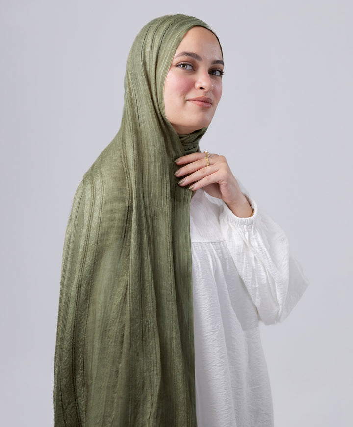 Striped Marble Linen Scarf