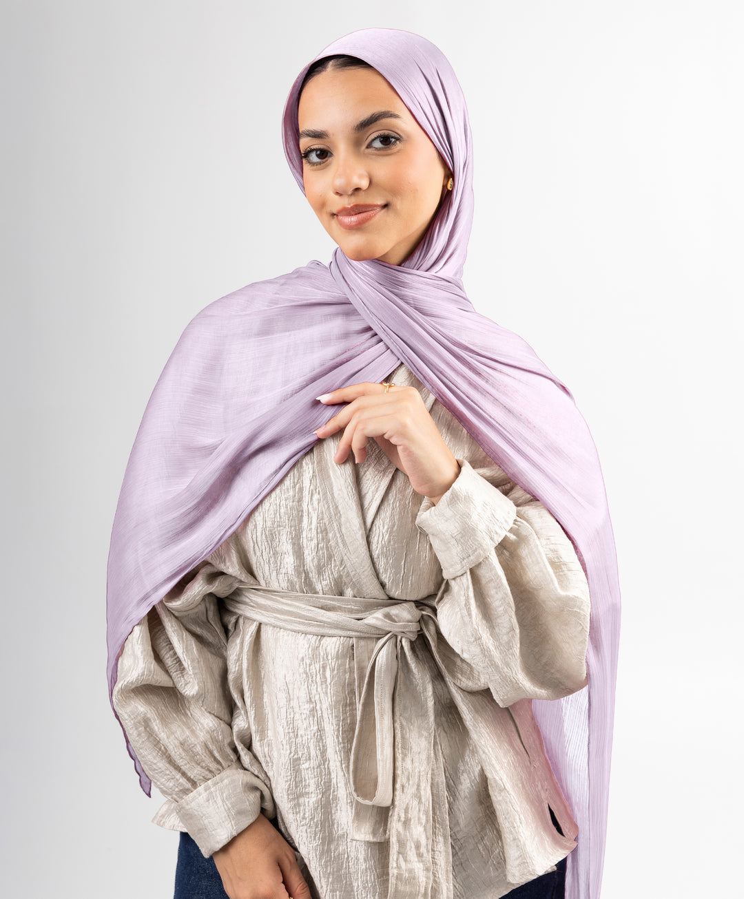 Organza Crinkle Satin Scarf