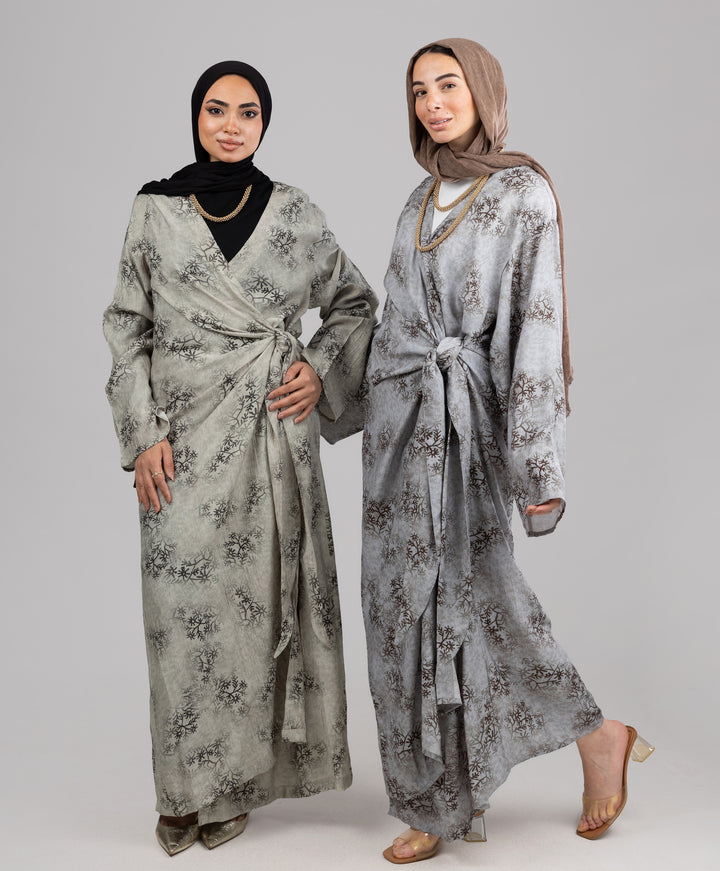 Fleuri Crinkle Wrap Dress