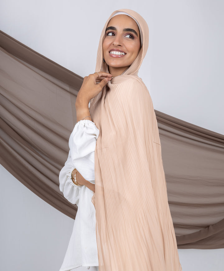 Pleated Chiffon Scarf