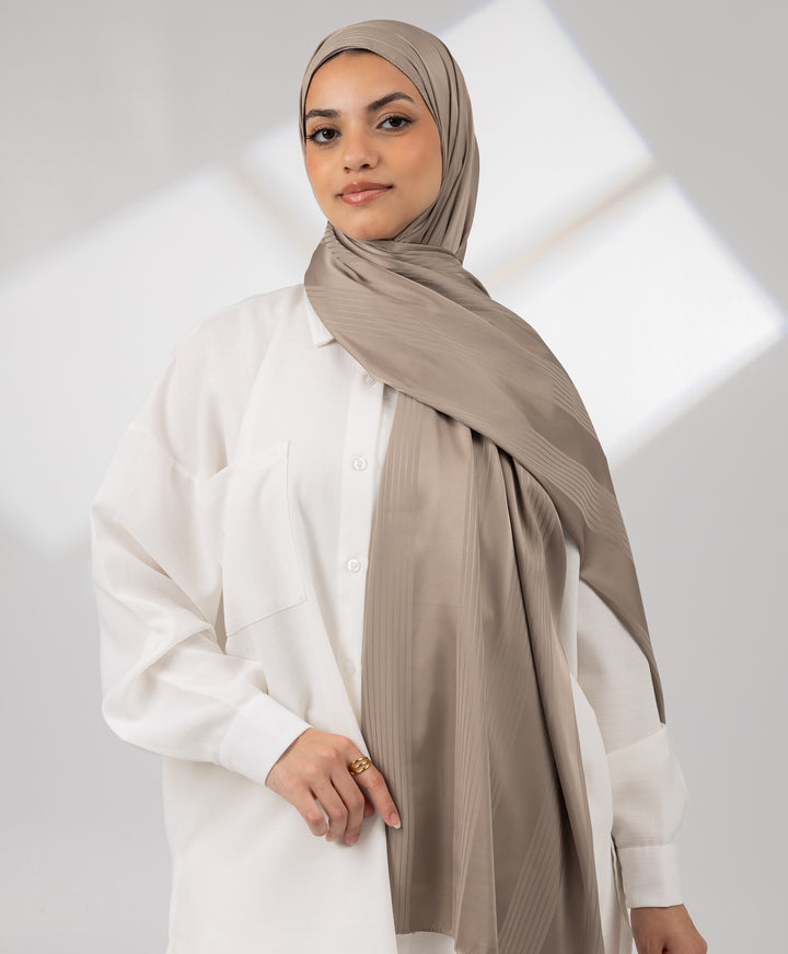Striped Satin Scarf