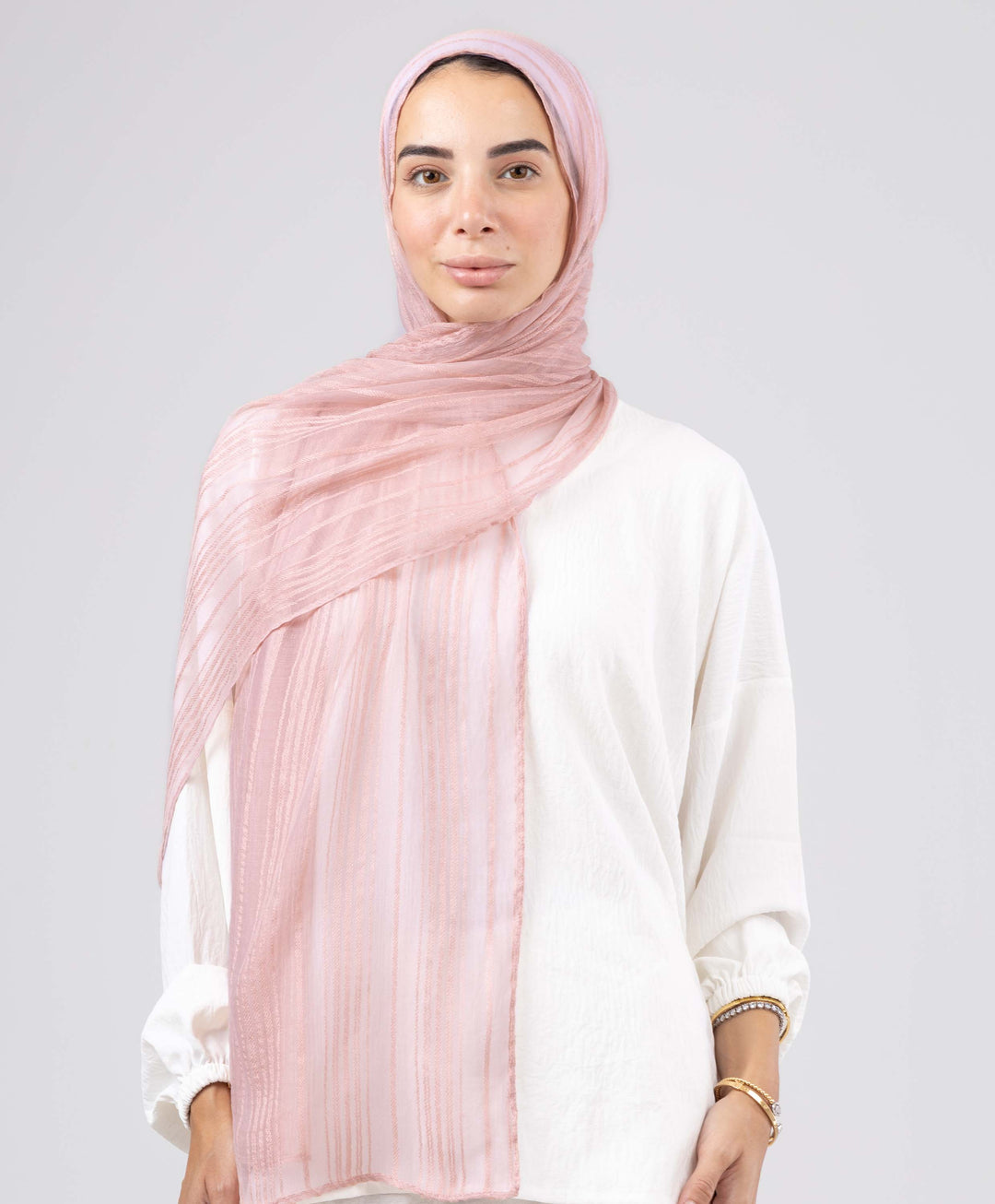 Gloss Silk Stripes Scarf