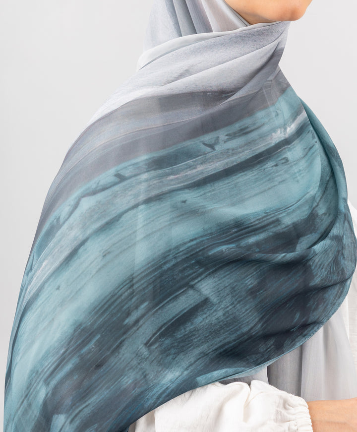 Oceanic Chiffon Scarf