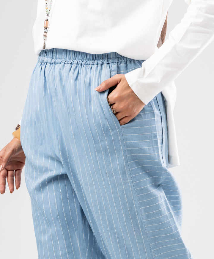 Striped Denim Pants