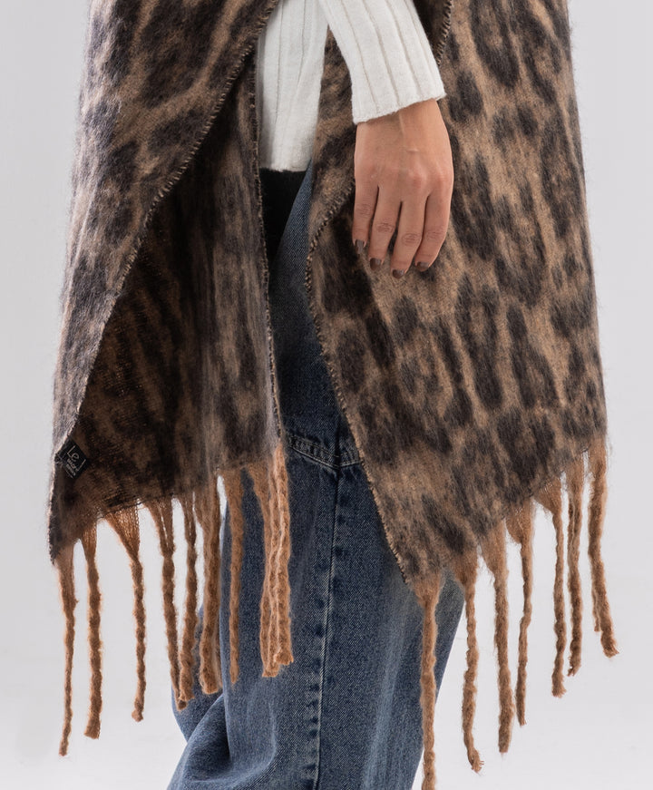 Leopard Winter Shawl