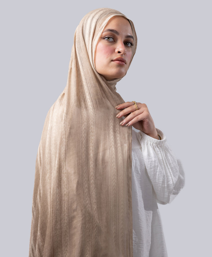 Striped Marble Linen Scarf