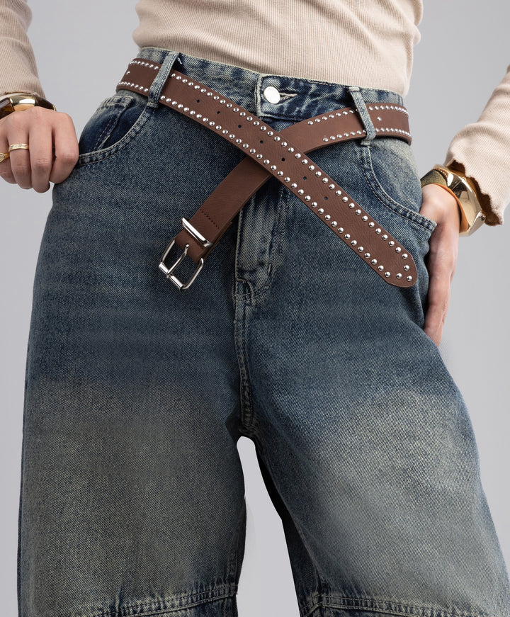 Stud Leather Belt