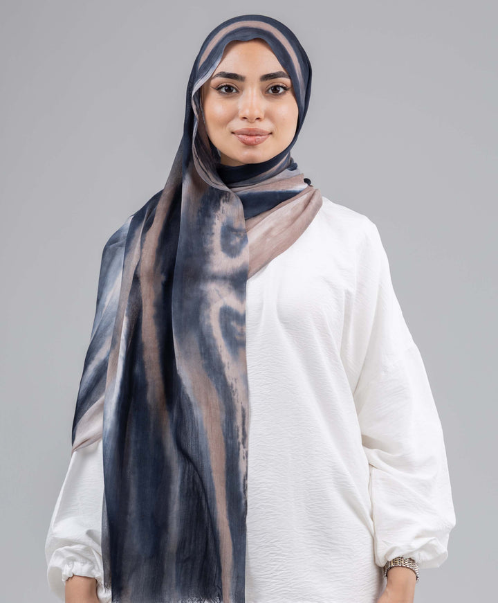 Tie Dye Linen Scarf