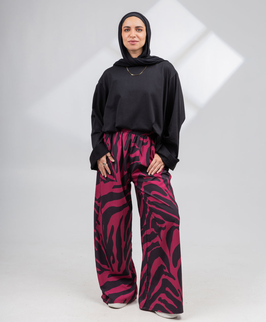 Printed Satin Pants