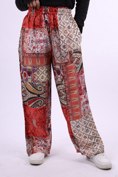 Satin Printed Pants