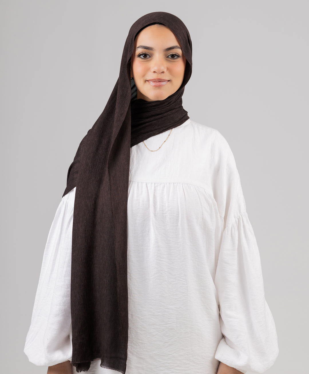 Foggy Marble Tassels Cotton Scarf