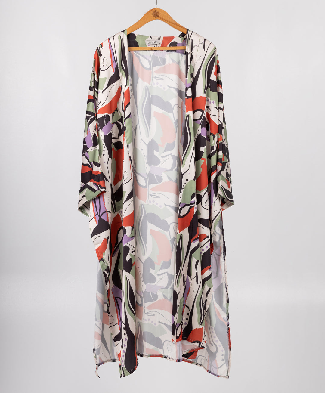 Printed Satin Kimono