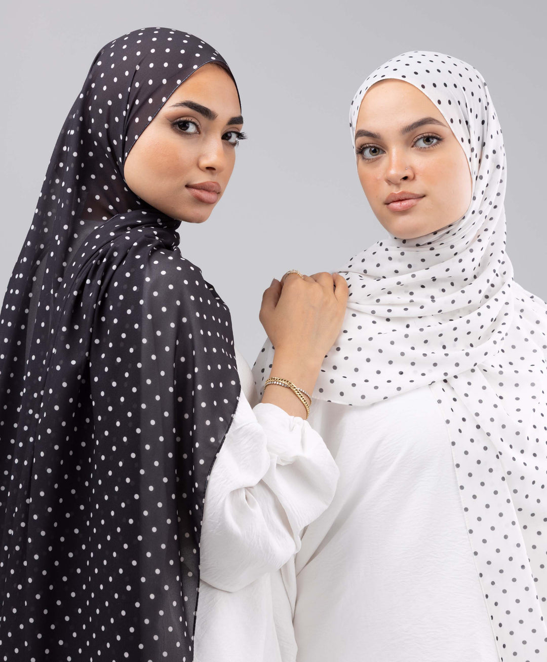 Chess Dots Chiffon Scarf