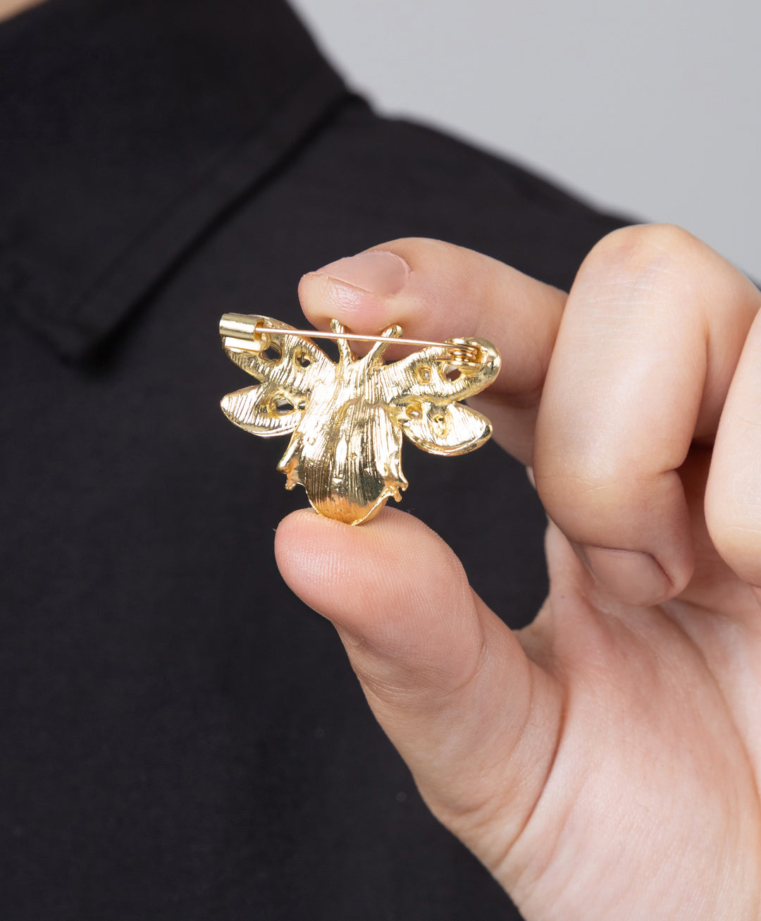 Emerald Bee Brooch