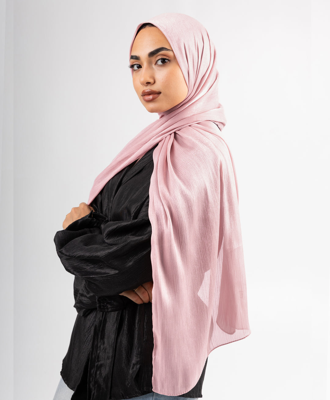 Organza Crinkle Satin Scarf