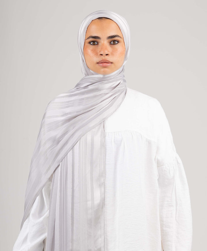 Mini Lines Glittery Satin Chiffon