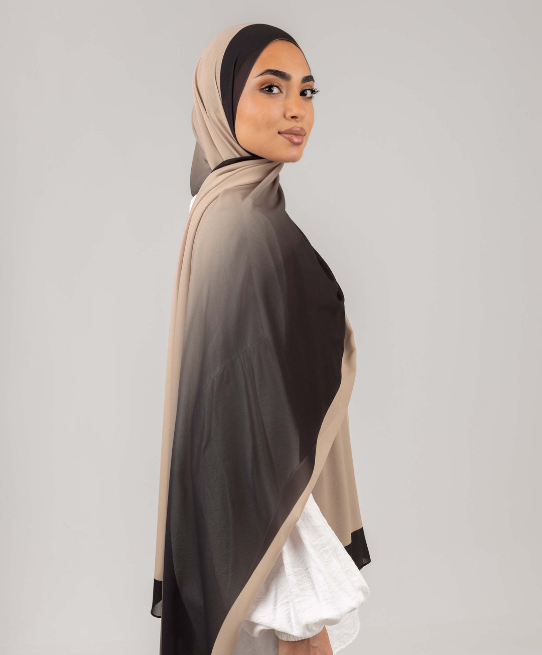 Flow Gradient Chiffon Scarf