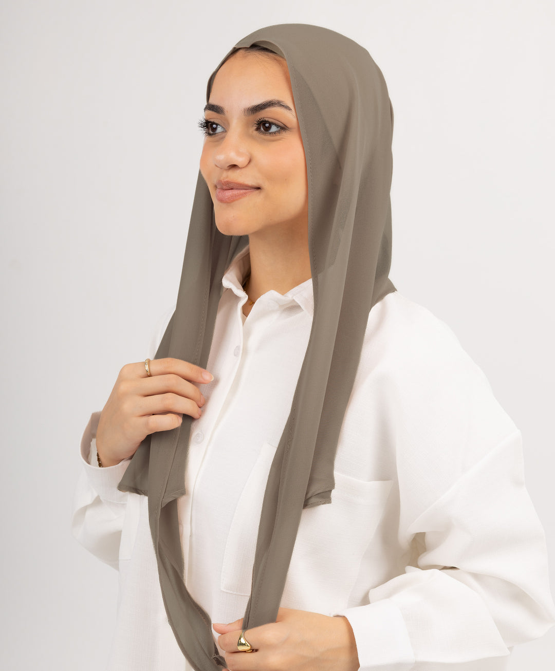 Easy Closed Chiffon Wrap Scarf