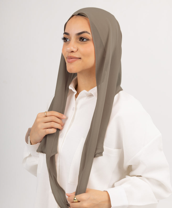 Easy Closed Chiffon Wrap Scarf