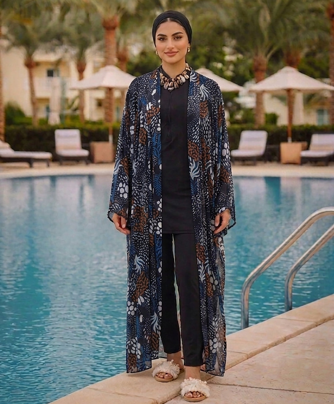 Printed Tulle Kimono