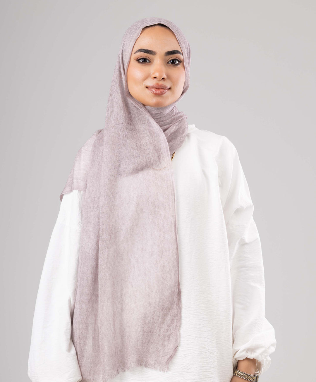 Fuzzy Linen Marble Scarf
