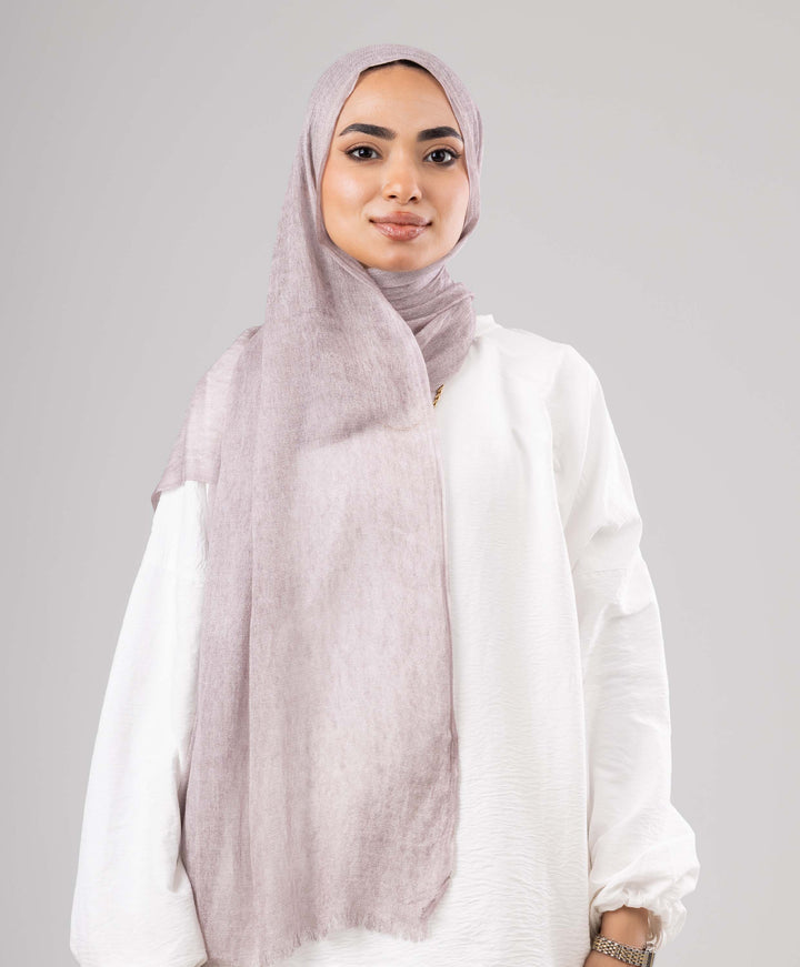 Fuzzy Linen Marble Scarf
