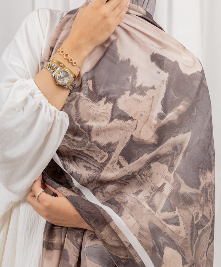 Earth Tone Chiffon Scarf