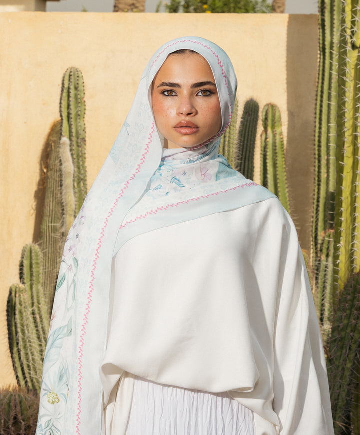 Pale Flowers Modal Scarf