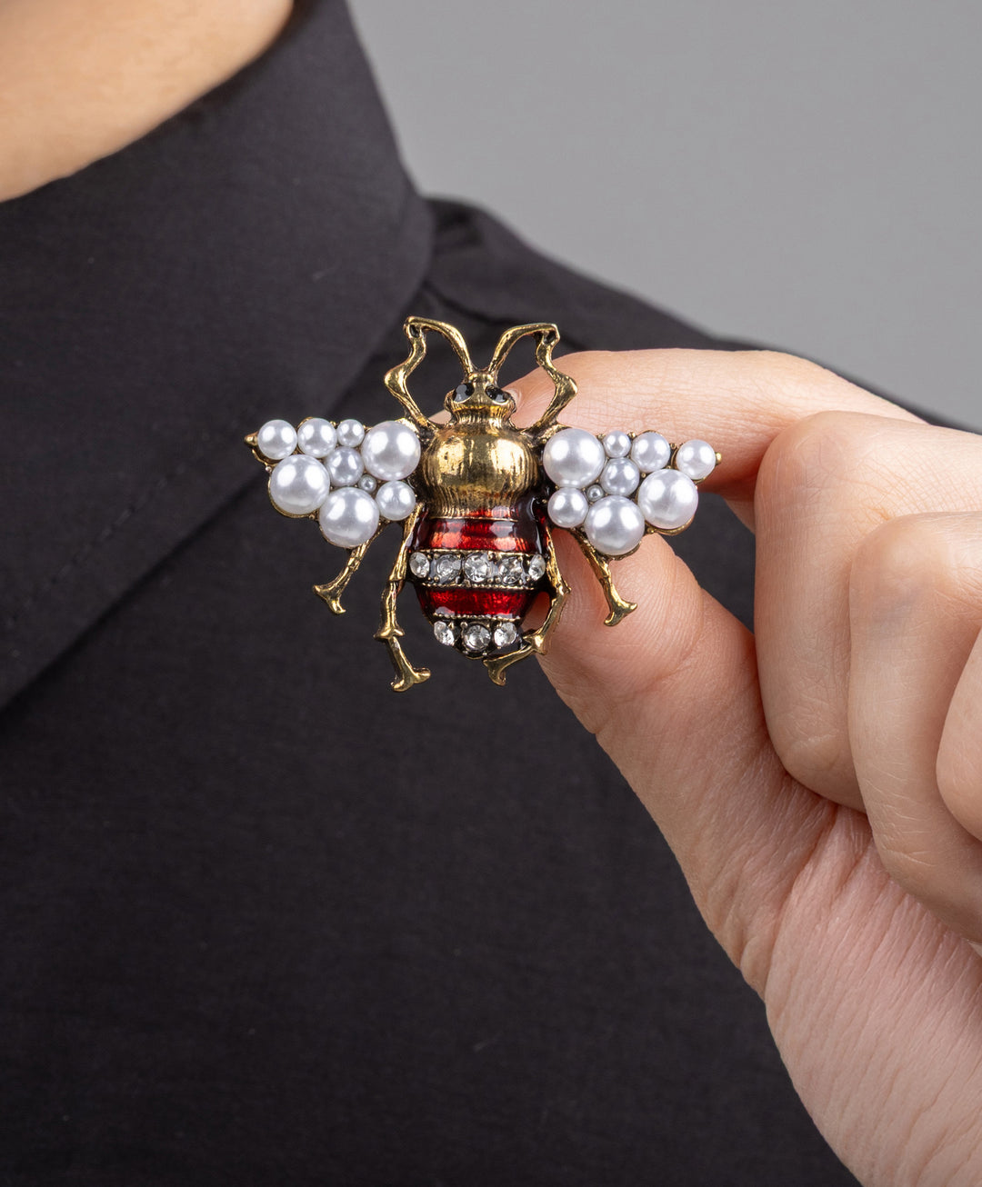 Dew Red Brooch
