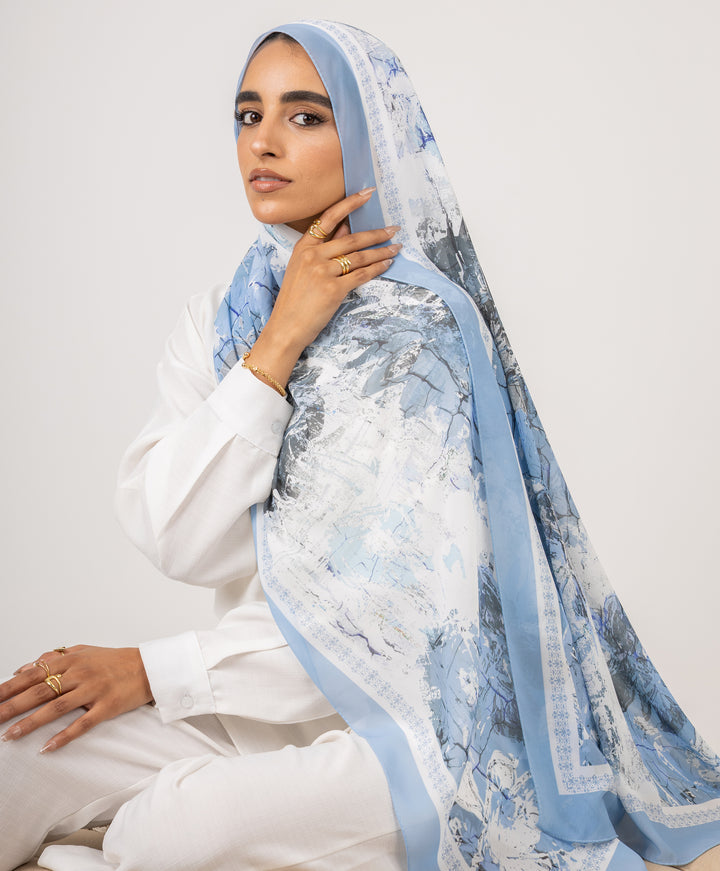 Elegant Aqua Scarf