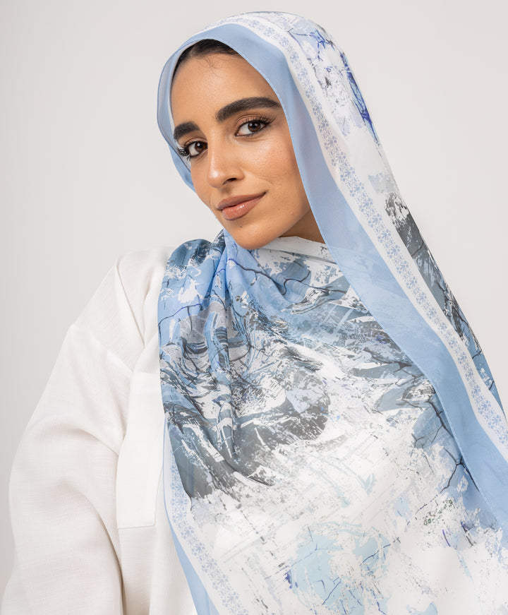 Elegant Aqua Scarf