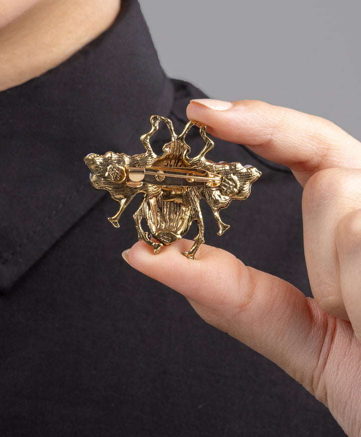 Dew Red Brooch