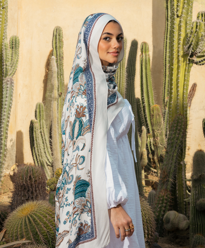 Classic Floral Modal Scarf