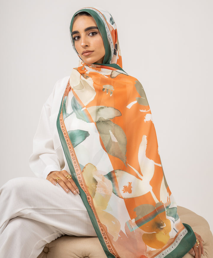 Autumn Watercolor Scarf