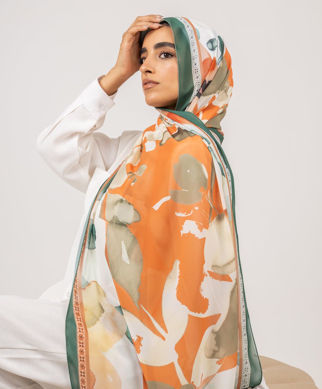 Autumn Watercolor Scarf