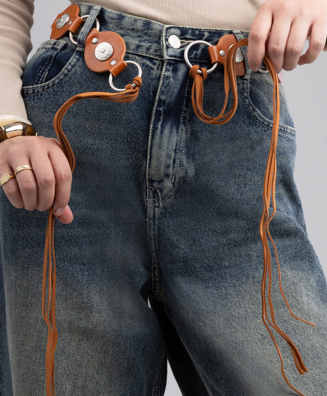 Tassel Leather Belt