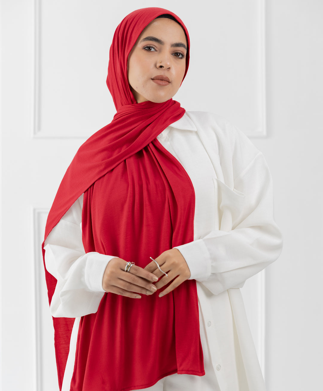 Plain Cotton Lycra Scarf