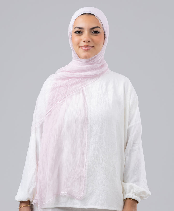 Lace Plain Crinkle Scarf