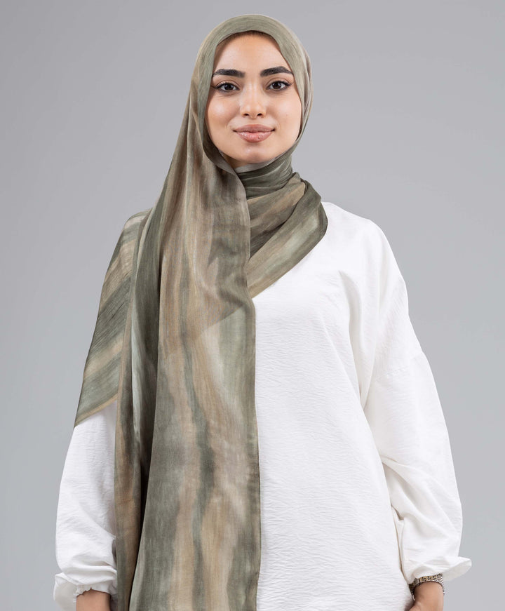 Tie Dye Linen Scarf