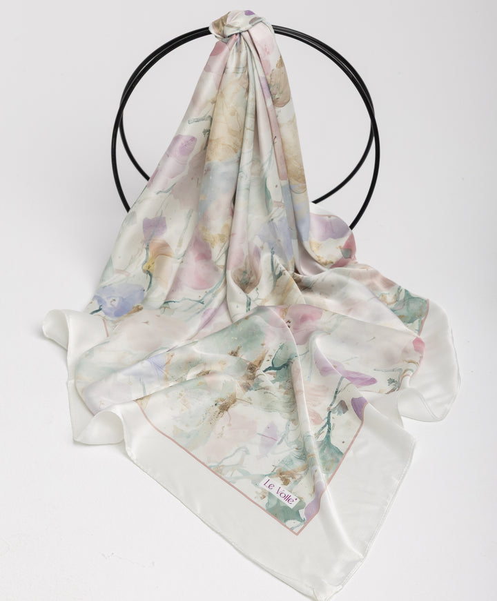 Printed Thick Satin Sq. Scarf