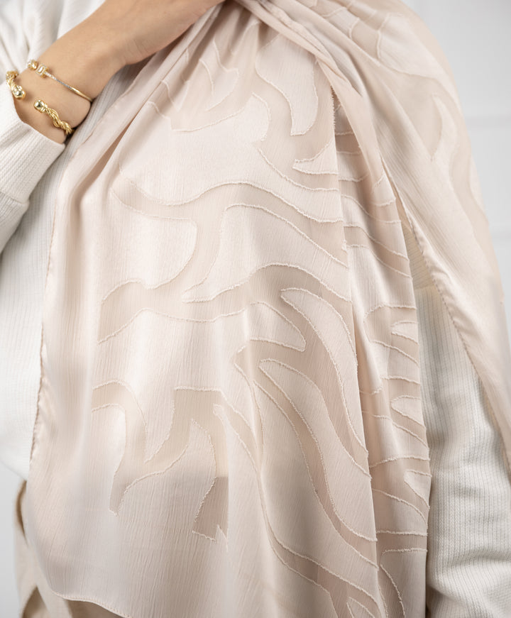 Cut-Out Chiffon Scarf