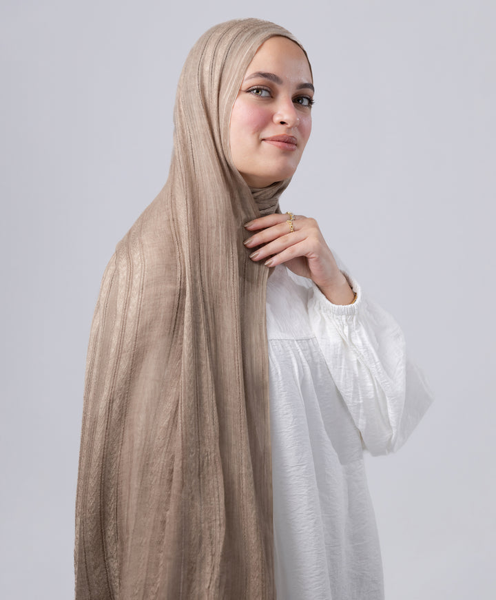 Striped Marble Linen Scarf