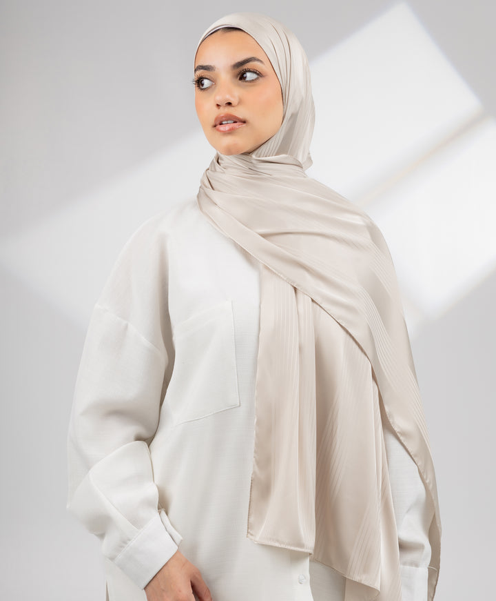 Striped Satin Scarf