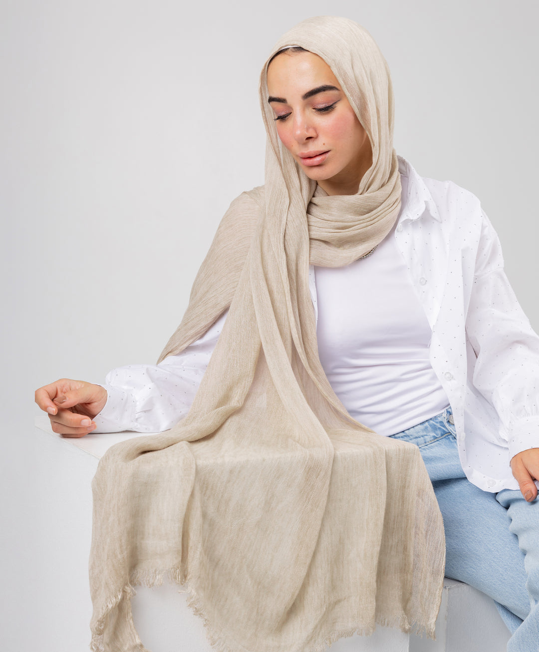 Marble Linen Scarf