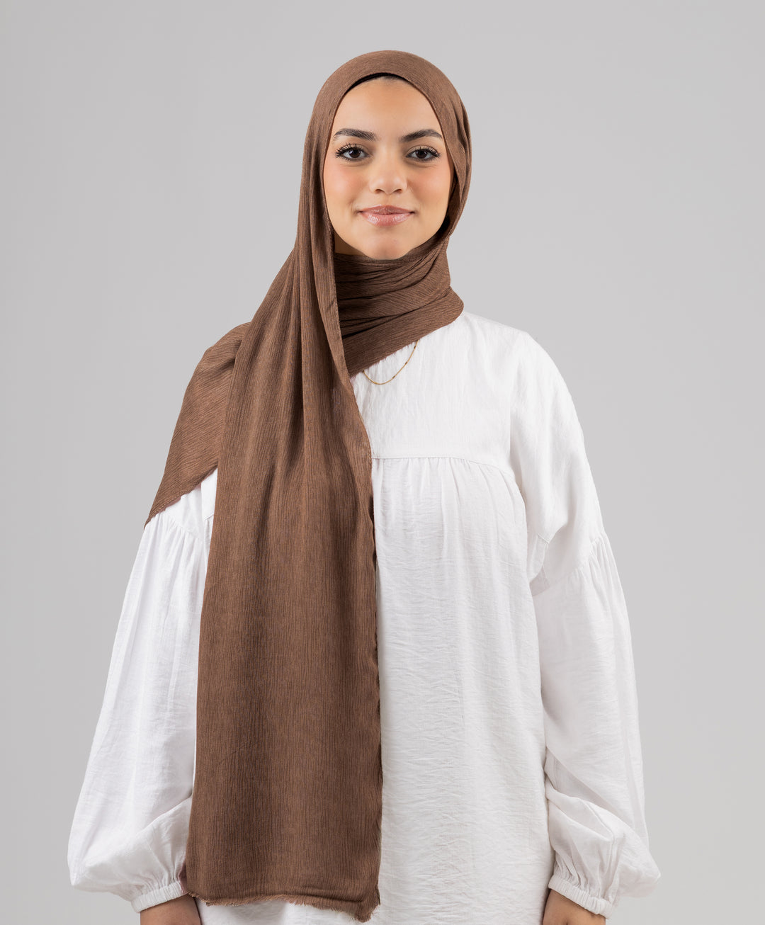 Foggy Marble Tassels Cotton Scarf