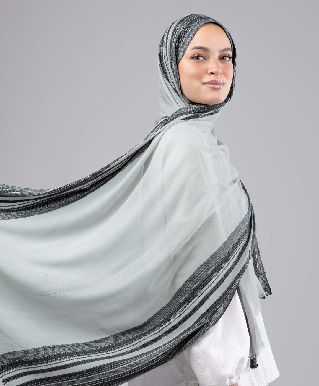 Soft Stripe Linen Scarf
