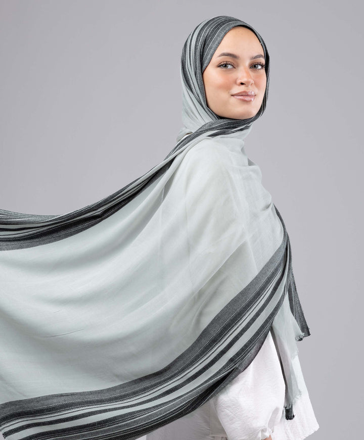 Soft Stripe Linen Scarf