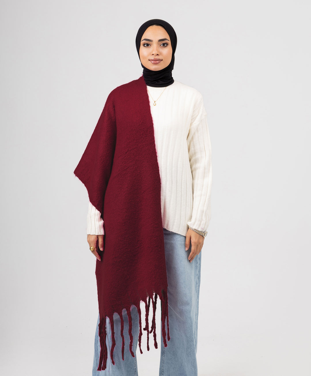 Essential Shawl-Maroon