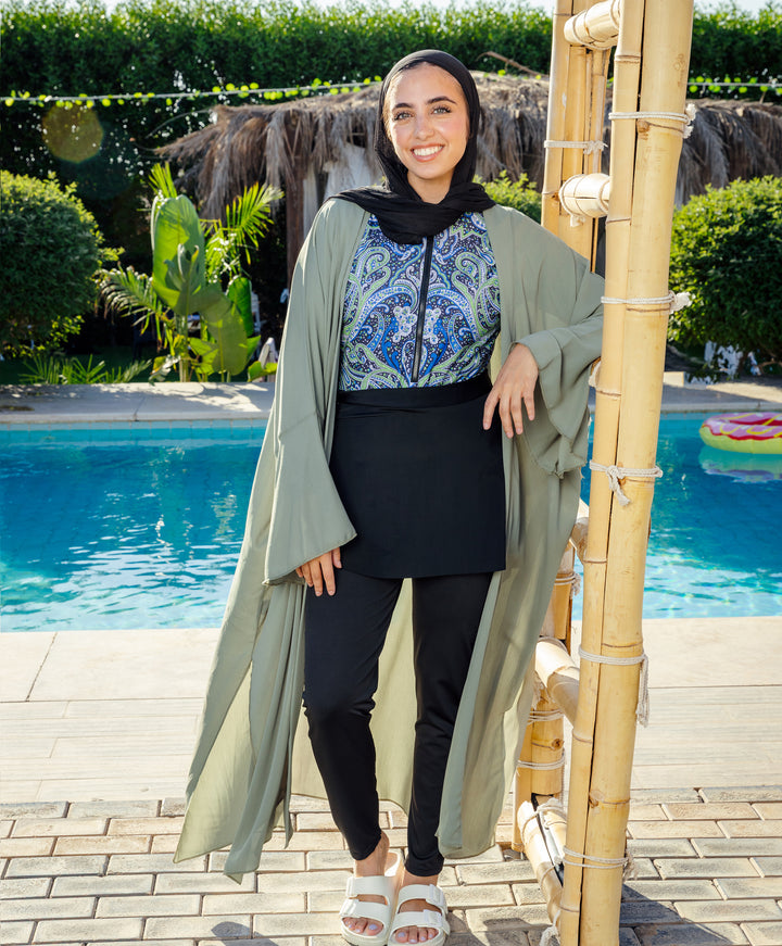 Ruffle Sleeve Chiffon Kimono